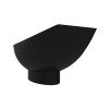 Black Matte 71" Solid Surface Resin Free Standing Hammock Style Bathtub