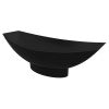 Black Matte 71" Solid Surface Resin Free Standing Hammock Style Bathtub